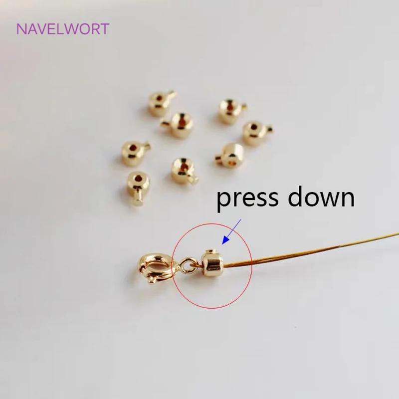 Wholesale 18K Gold Plated Brass Clip Station Clasps,Ball Snap Clasps,Ball End Cap for Memory Wire,DIY Jewelry Making Accessories