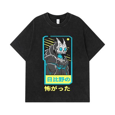 275 GSM Washed T-shirts 100% Cotton Kaiju No 8 V20 Kafka Print Unisex Heavy Cotton T Shirt