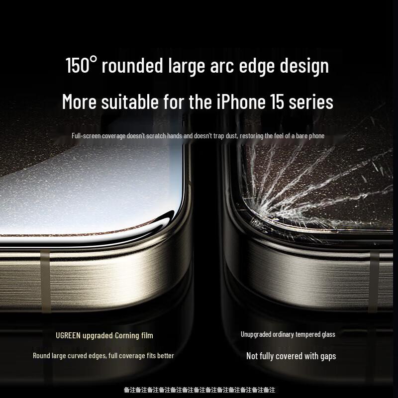 UGREEN Dust-Free Corning Glass Screen Protector for iPhone 15 Pro Max