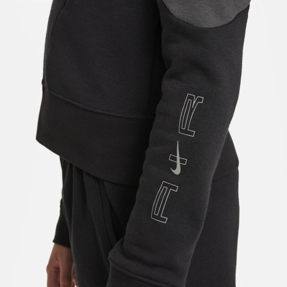 Nike Air Logo Hooded Casual Short Jacket Kids jackets Black DD7137-010