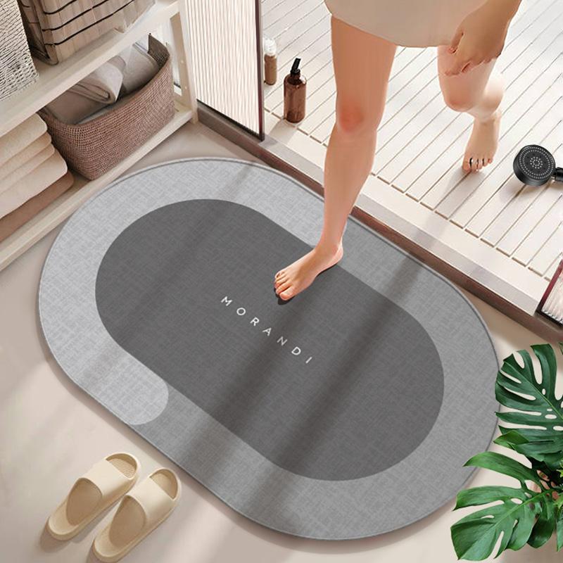 Water-absorbing and Non-slip Bathroom Floor Mat, Diatom Mud Floor Mat At the Door of the Bathroom, Kitchen Entry