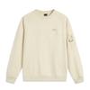 Li Ning Sports Lifestyle Series Casual Minimalist Solid Color Crew Neck Pullover Sweatshirt Men Sweatshirt Beige AWDV631-5