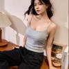 Pure Cotton One-piece Bra Pad Suspender Vest for Women's Summer New Style Sexy Outerwear Inside Slim Sleeveless Top
