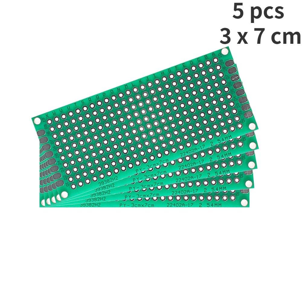4-40 buc. Circuit PCB universal Protoboard Placă dublu față 2x8 3x7 4x6 5x7 7x9CM Stripboard Placă de prototipare Kit electronic DIY
