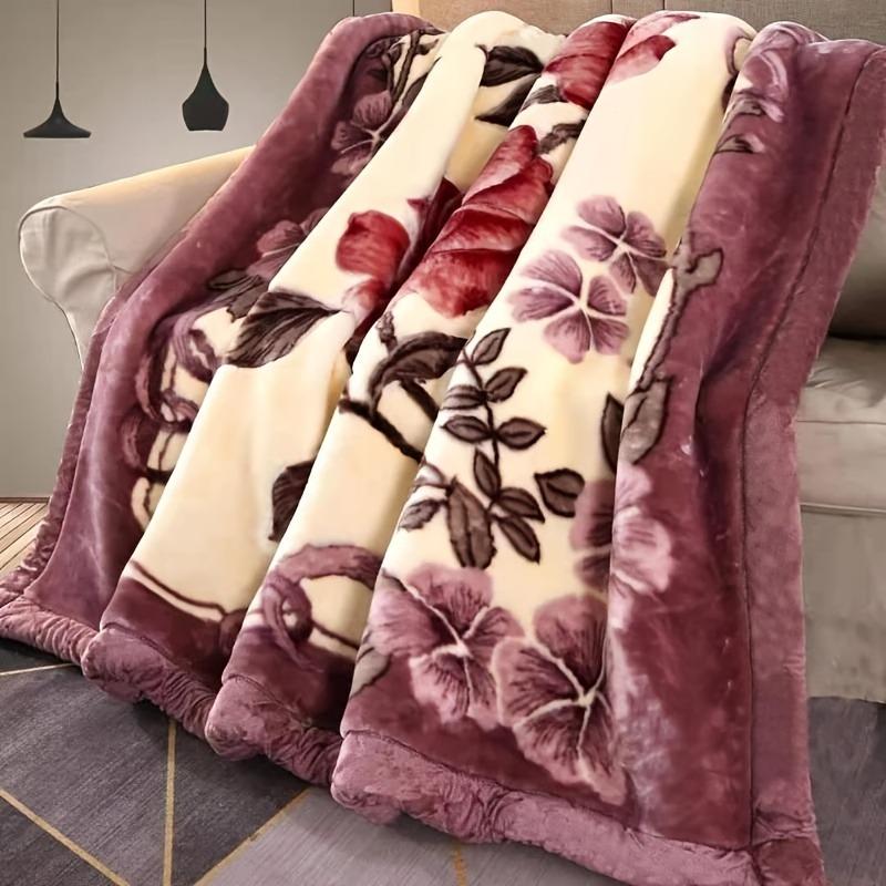 Dubbellaags Verdikt Raschel Deken Zacht Lang Pluche Dubbelzijdig Fluweel Dekbed voor Winter Bank Bank Warmte Geschikt voor Alle Seizoenen 150x200cm