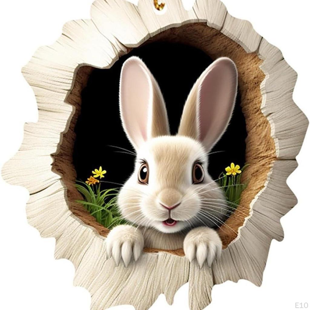 Easter Bunny Pendant Day Hanging Sign Acrylic DIY ,Easter Wreath Decoration for Party