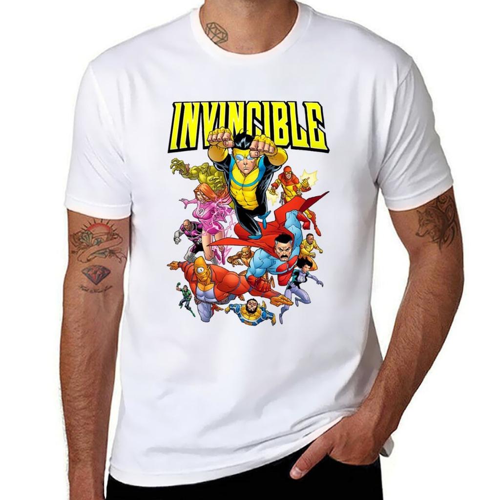 Invincible Invincible Cartoon Tshirt Antiwrinkle Short Sleeve Tshirt