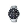 Casio Serie Edifice Tre Lancette Tre Indicatori Unicorno Business Casual Movimento Solare al Quarzo Cinturino in Acciaio Inossidabile Orologi da Uomo Nero EFS-S510D-1AVUPR