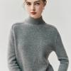 Que Fei Women's Classic Cashmere Half-High Collar Sweater - Soft, Thickened, Loose Knit Base Layer