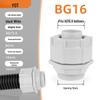 Raccordo dritto filettato a innesto rapido BG in Nylon PA66 per tubo corrugato