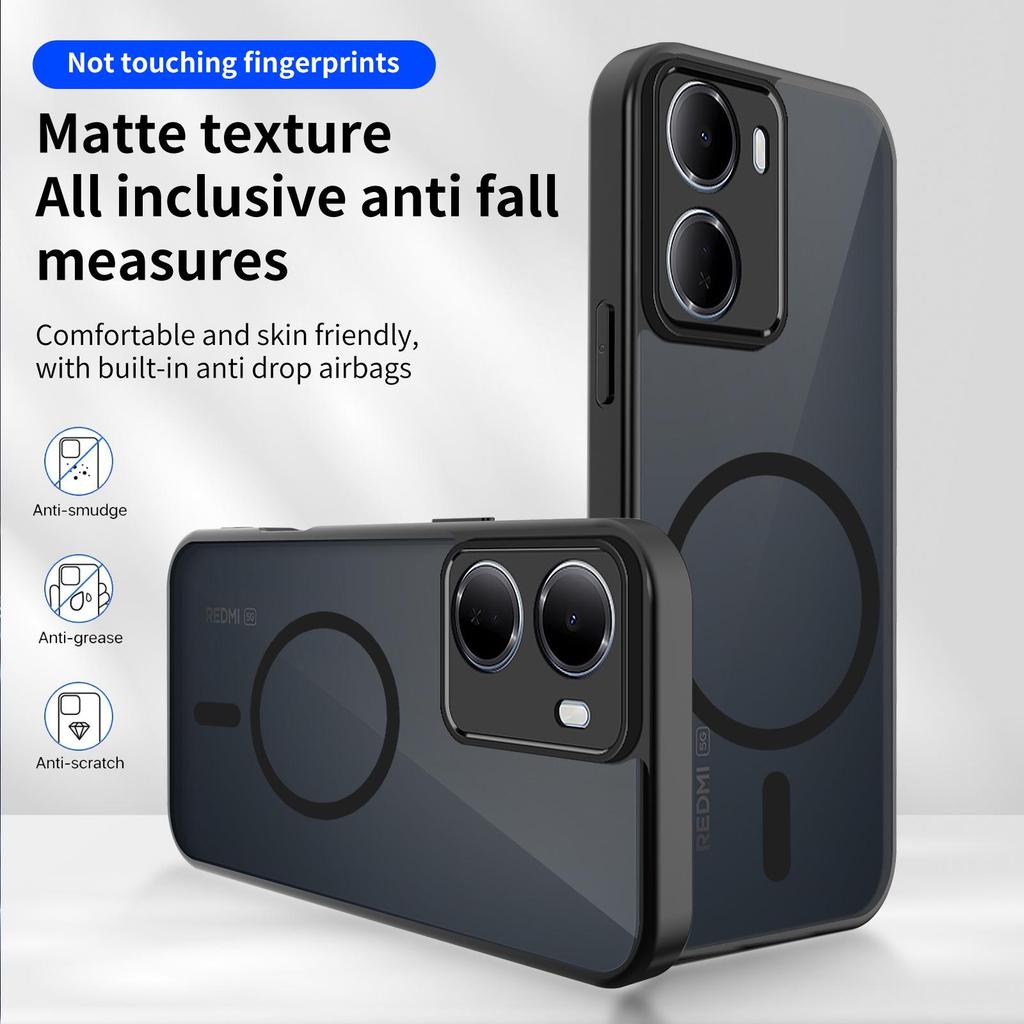 Redmi 15A & POCO X8 PRO Skin-Feel Magnetic Drop-Proof Phone Case