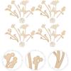 Amosfun 30pcs Laser Cut Wood Embellishment Hollow Out Wooden Rose Flower Shape Wood Discs Unfinished Wood Cutout for Arts Crafts DIY Decoration