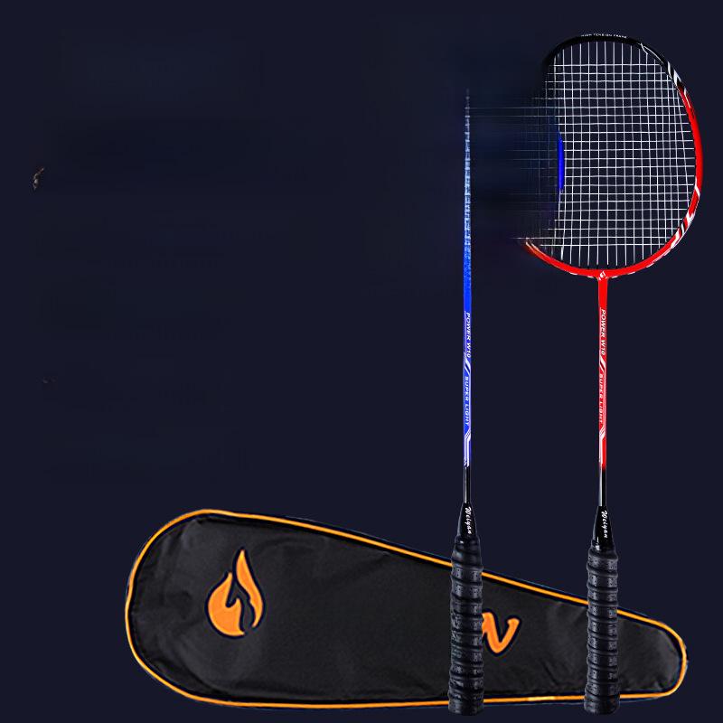 Set de rachete pentru badminton din fibră de carbon Weiyan: Piesă durabilă, ofensivă pentru antrenamentul și competiția adulților. Include două rachete.