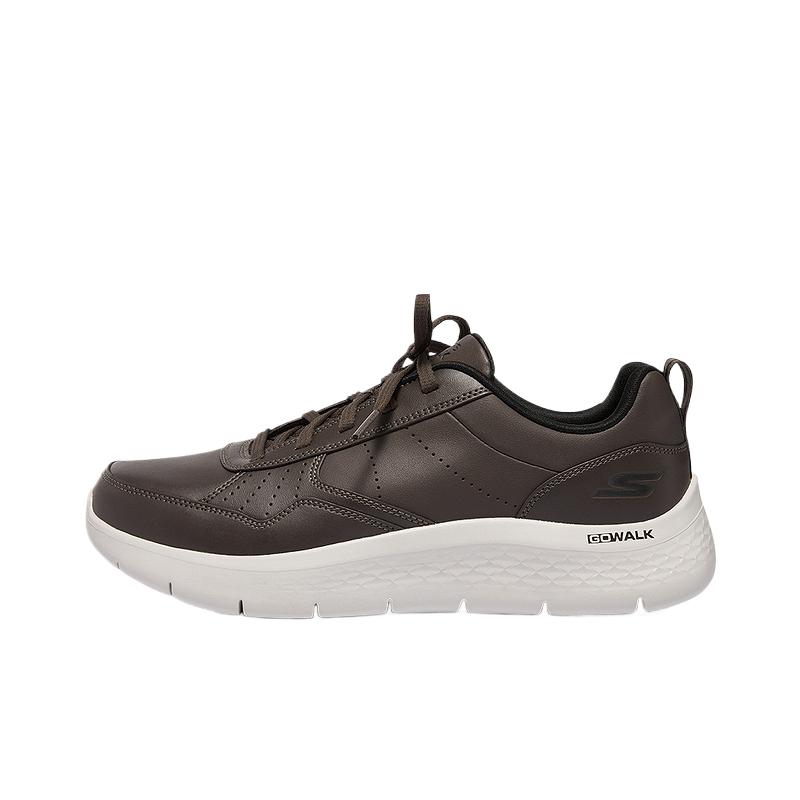 Skechers Go Walk Кожаные Удобные Прочные Низкие Повседневные Кроссовки Мужские Коричневые 216499-BRN 41