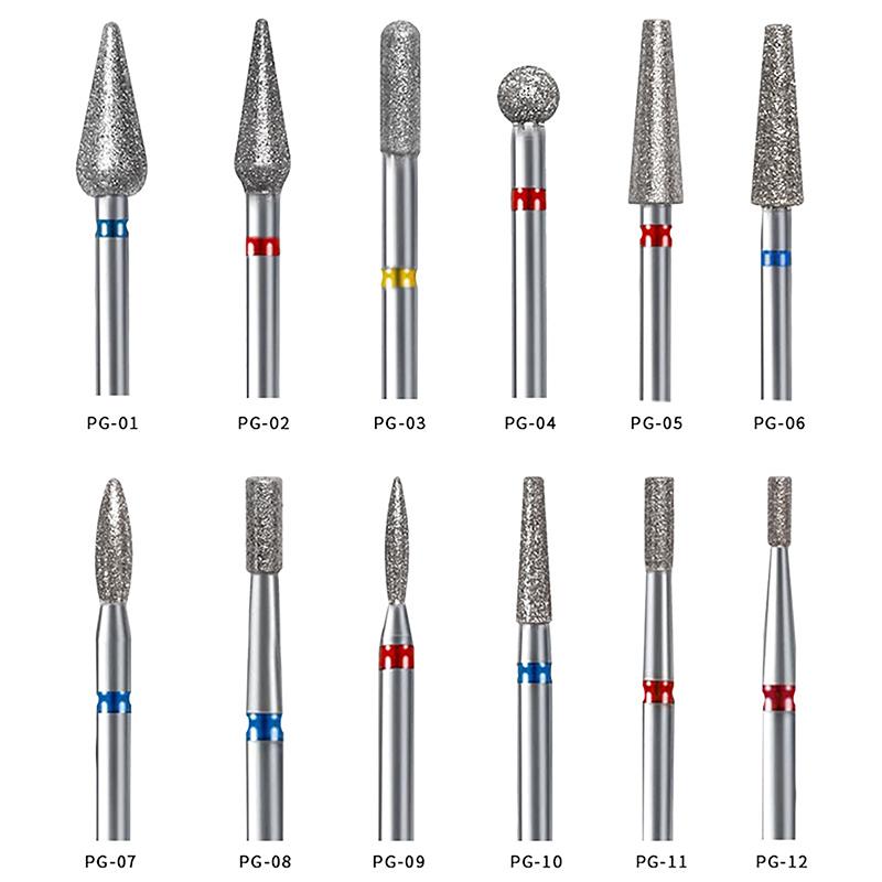 Diamond/Stainless Steel Professional Ceramic Nail Drill Bit Set Electric Manicure Nail File Bit For Acrylic Gel Nails And Cuticl