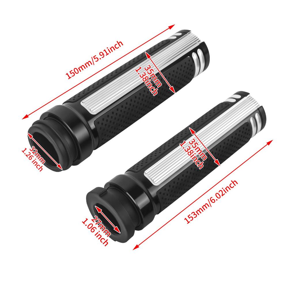 25MM Rubber Handlebar Grips Covers for Harley FXDLS Softail and CVO Models