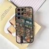 Coffee Study Book illustration Phone Case For SamsungS25,24,21,22,23,30,Ultra,20,Plus,Fe,Lite,Note,10,9,Soft Black Cover