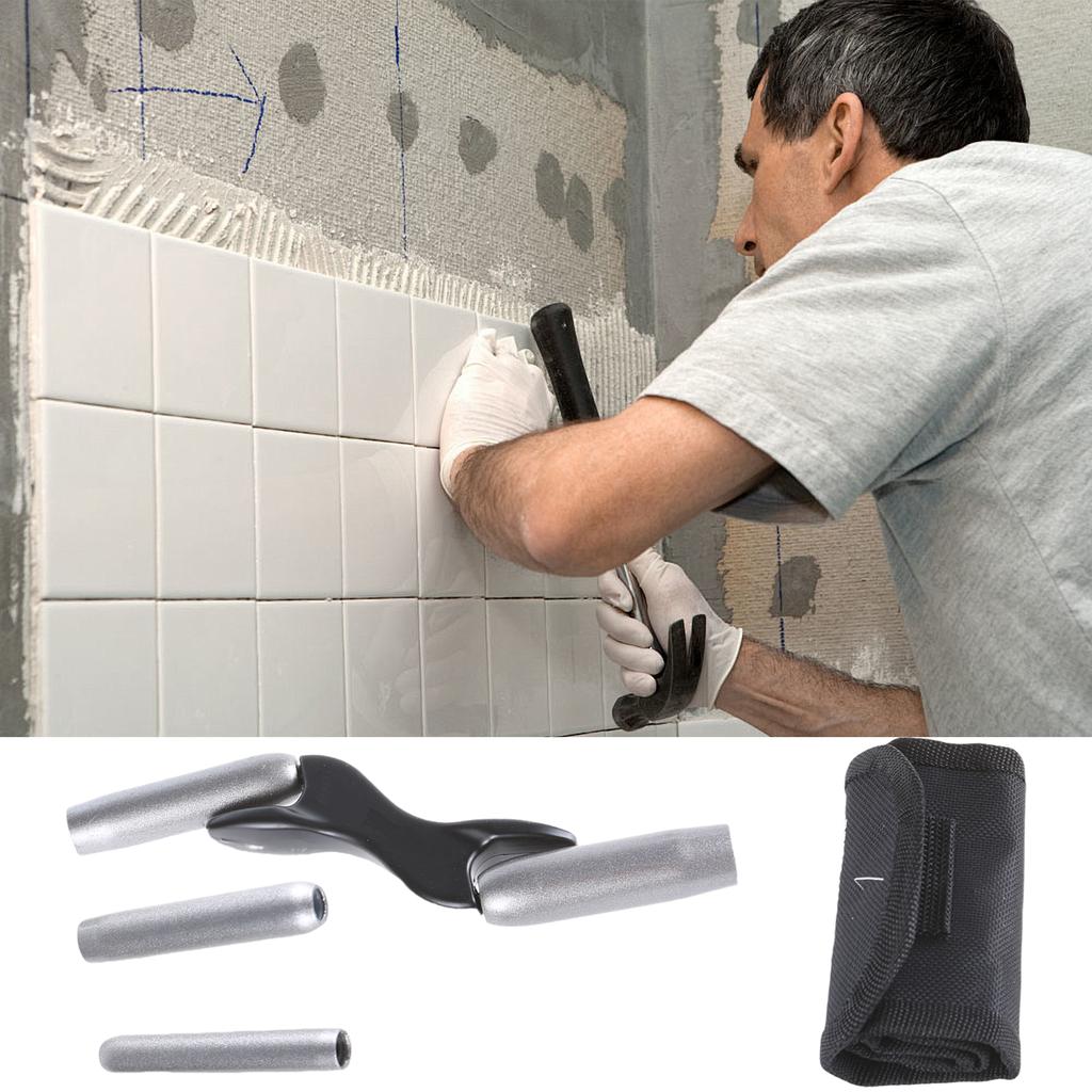Set 4 in 1 Mason Choice per Stuccare Giunti Mattoni, Strumento con Corpo in Acciaio, Stuccatore Versatile per Stuccatura Efficiente e Riparazione Malta