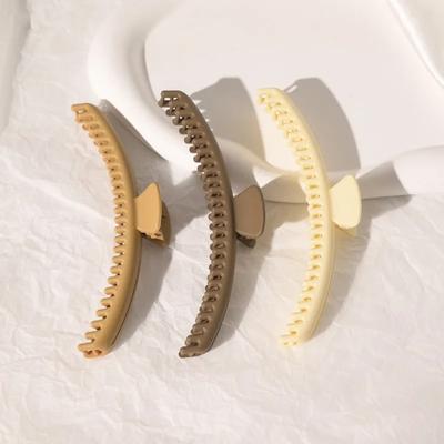 1ks Nový Velký Uchopovací Klip pro Dívky Ženy Žraločí Klip Pevný Dostatek Vlasů Matný Barevný Jednoduchost Módní Sponka do Vlasů