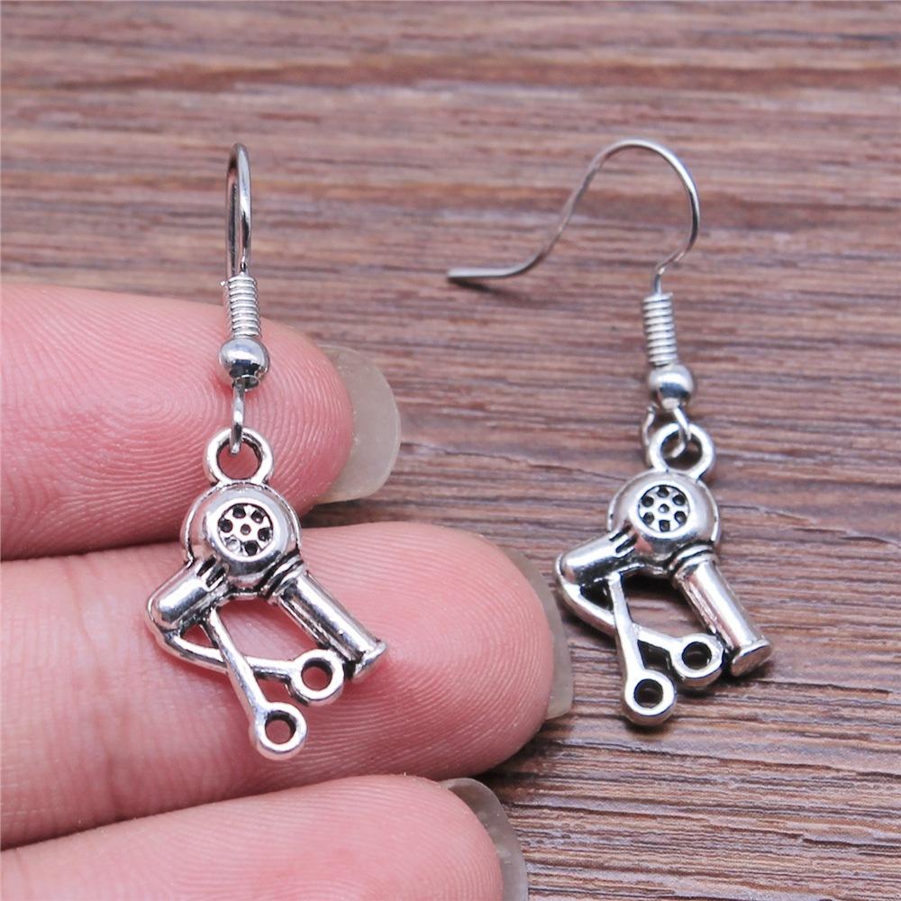 40 Styles Hotsale Women Earring Vintage Airplane Rocket Question Mark Tower Pin Scissors DNA Simple Cool Jewelry Handmade Gift