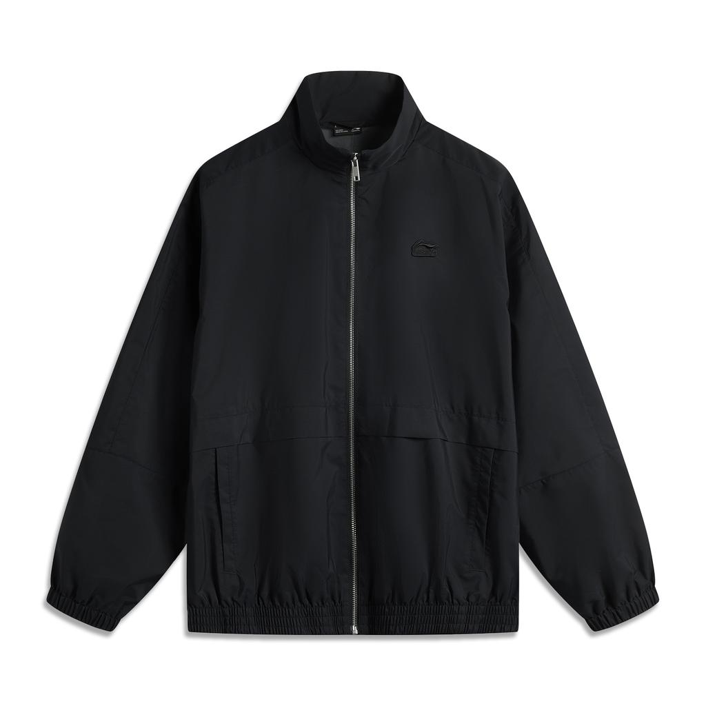 Li-Ning Sports Lifestyle Series Long Sleeve Stand Collar Windproof Breathable Water Resistant Jacket Men Jacket Black AFDV177-3
