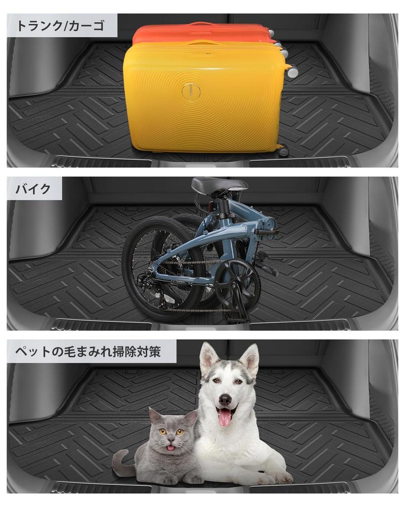 SKTU Luggage Mat Foldable Trunk Mat Waterproof Sheet Cargo Mat Scratch Resistant Waterproof Stain Resistant Black with Honda RZ3 RZ4 RZ5 RZ6 [For