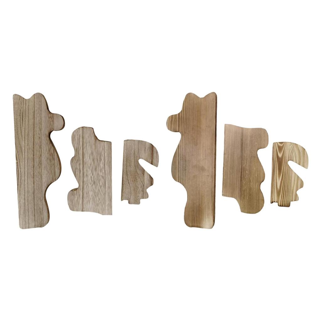 3x Wall Shelves Floating Shelves Multifunctional Modern Decorative Rustic Wood