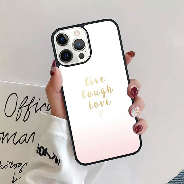 Live Laugh Love Quotes Phone Case Cover For iPhone 17 Air 15 16 14 13 12 Pro Max 11 Pro Max Plus Coque Shell