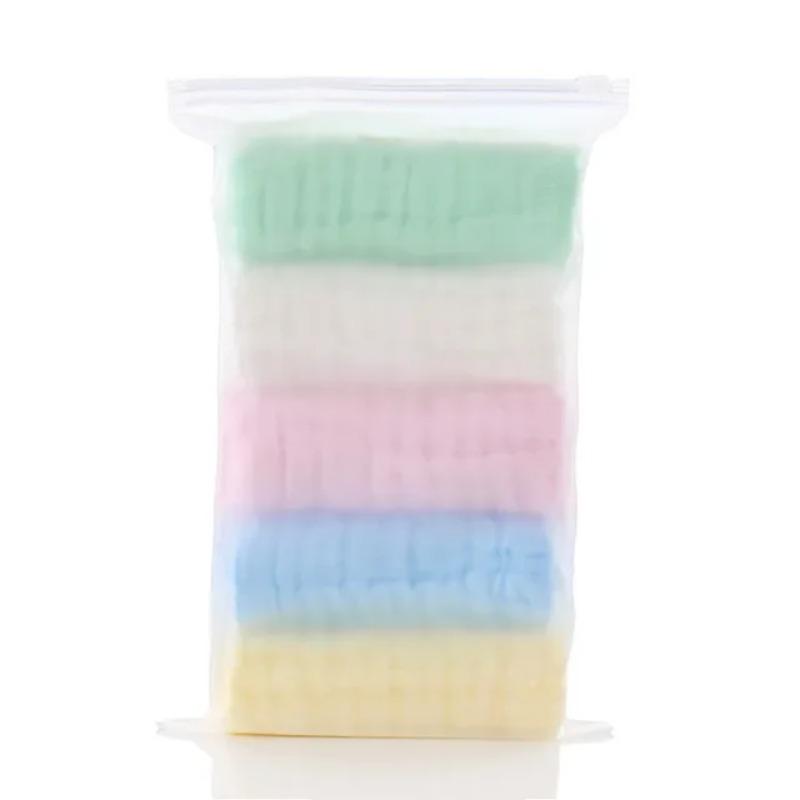 

5PC Cotton Baby Infant Newborn Handkerchief Towel Washcloth Feeding Wipe Cloth разноцветный