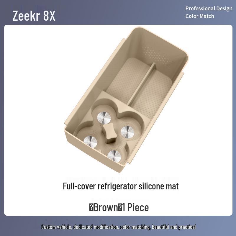 

Silicone Water Cup Holder & Storage Pad for Zeekr 8X Rear Seat Fridge For Zeekr 8X