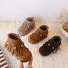 Herbst-Mädchenstiefel Koreanischer Stil Prinzessinnenschuhe mit Quasten Hohe Knöchelboots für Kleinkinder
