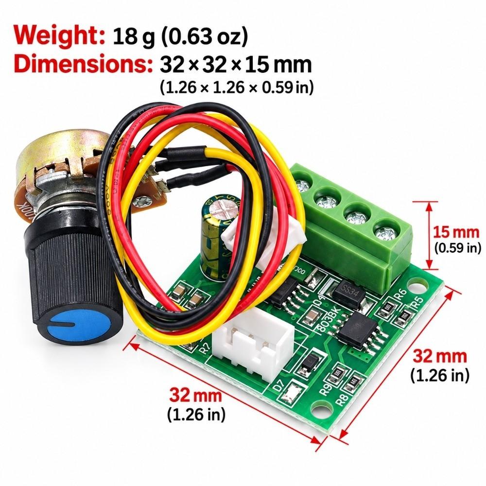 2A PWM Control Module 1.8V To 15V DC Motor Regulator Motor Speed Controller  For DC Motors