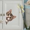 Funny Cat Peeking Window Wall Sticker Bathroom Toilet Decor Living Room Cabinet Refrigerator Home Decoration Decal Stickers S636