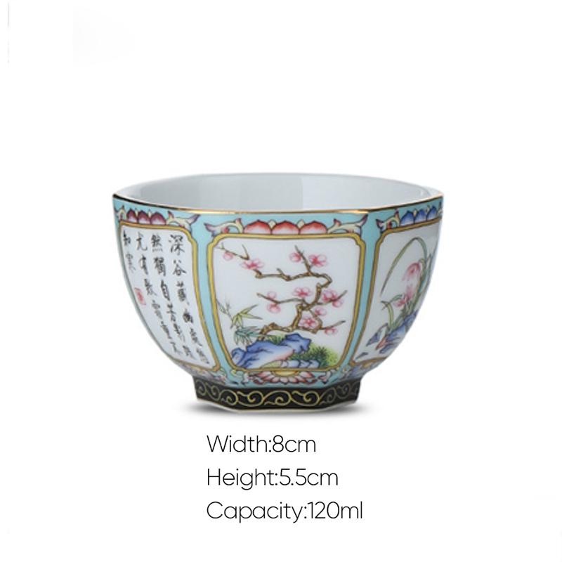 Creative Ceramic Tea Cup Gift Box Ceramic Kung Fu Tea Cup Ceramic Household Afternoon Tea Cup Coffee Mug  Espresso Cups  Cup