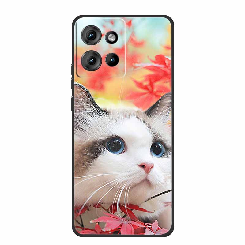 Handyhülle Für Motorola Moto G 2025 Hülle Cartoon Schwarzes Silikon Weiches TPU Rückseite Für Motorola Edge 50 Neo S50 G75 Hülle G 75