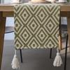 Nordic Simple Geometric Table Flag Fringe Living Room Dining Flag Long Strip Polyester Cotton Jacquard Decorative Tablecloth