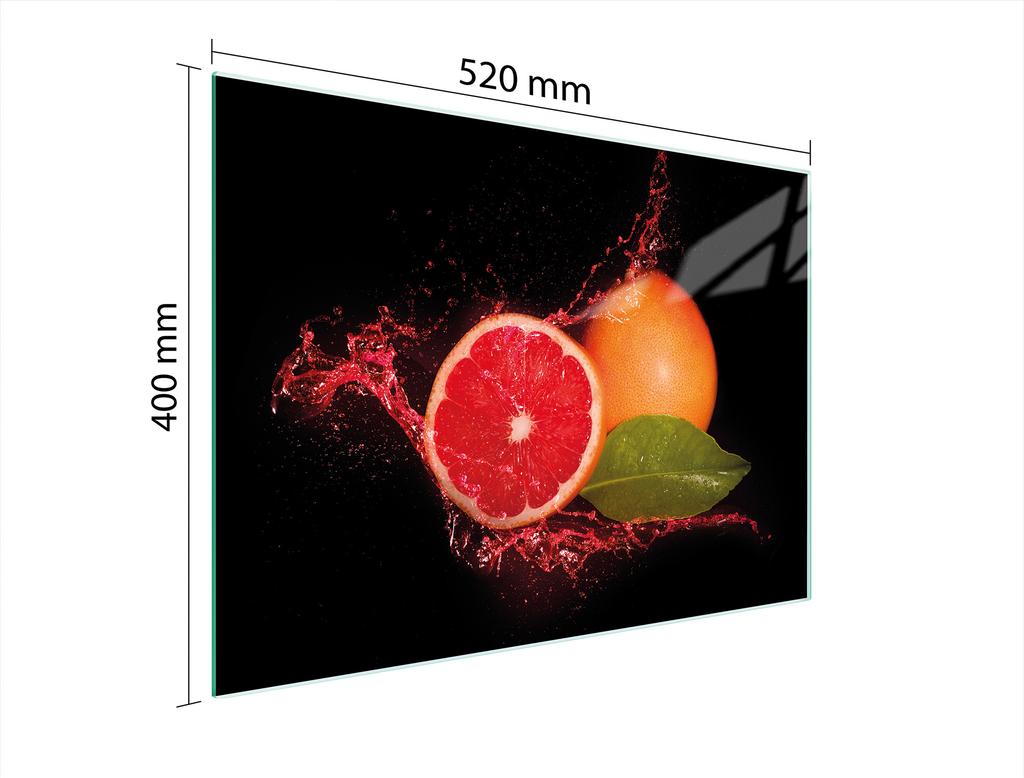 SZKLANA DESKA DO KROJENIA 52x40 GREJPFRUT
