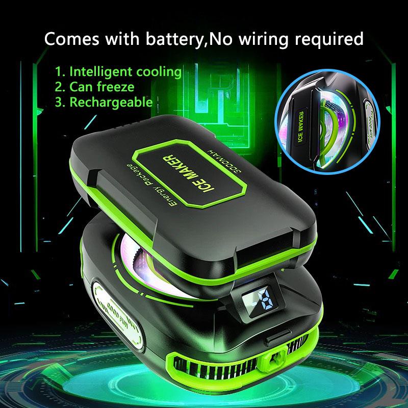 New Mobile Phone Cooler JS85 Semiconductor Cooling Freeze Radiator Device Magnetic Suction Wireless Mute With Built-in Battery Black-1pc