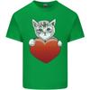 A Cute Cat With a Heart Love Valentines Day Unisexs Light Cotton TShirt