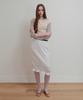 Aobteu Frill Lace Layered Skirt - White