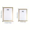 Set of 3 Magnetic Wall Frames - Self-Adhesive, Vertical Photo & Document Display, Matte B/W
