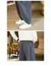 Men's Chinese Style Tai Chi Pants - Wide-Leg, Loose Fit, Cotton & Linen, Ideal for Spring & Autumn Martial Arts Training