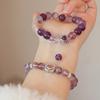 10Mm Natural Amethyst Bracelet Bangles Women Fashion Jewelry Accessories Gift