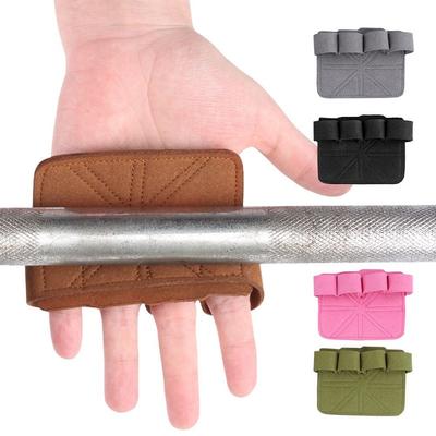 Half Finger Weight Lifting Training Gloves Leather Fitness Hand Gloves for 1Pair Pull-Ups Training