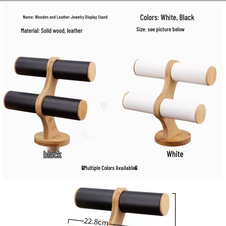 Retro Bamboo Wood Bracelet Display Stand for Jewelry and Watches