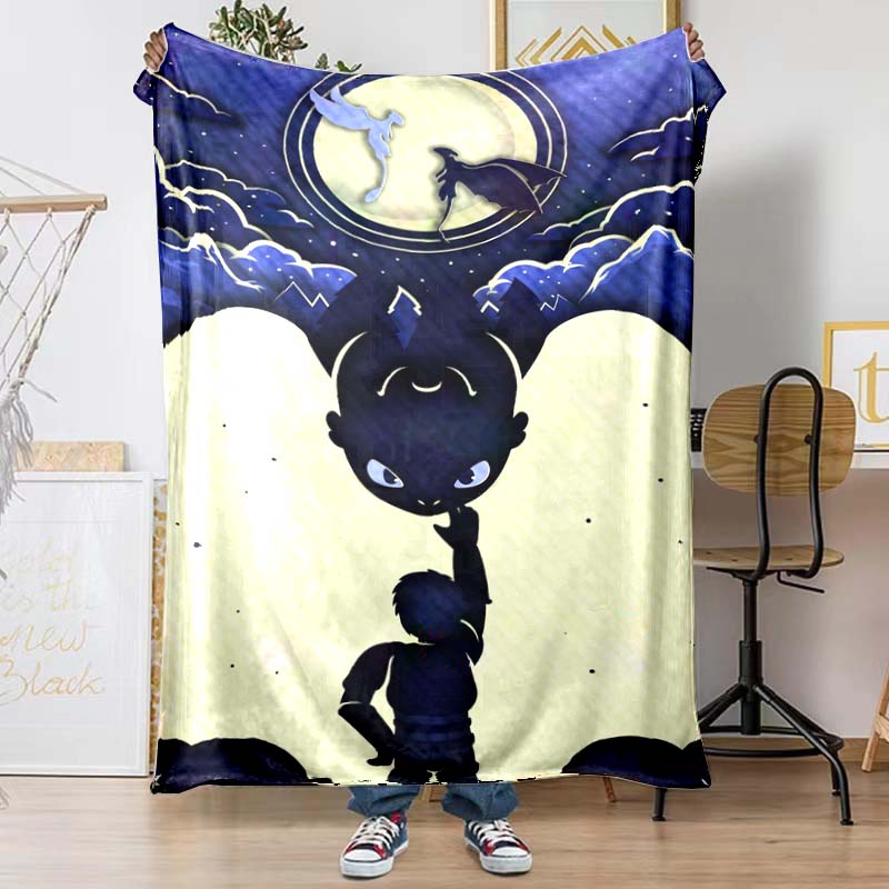 Toothless Patterned Blankets Are Perfect for Beds or Other Occasions, Making Them A Perfect Gift Choice.