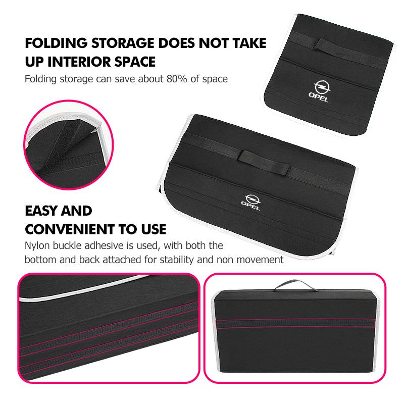 Oxford Folding Car Trunk Compartment Boot Tool Storage Box For Opel Insignia Corsa Zafira Mokka Grandland Antara Ampera