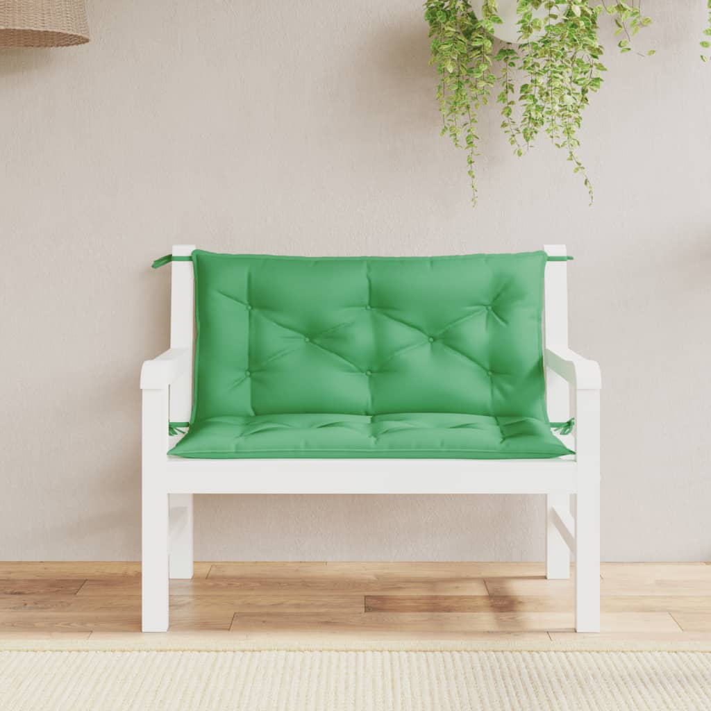 Garden Bench Cushions 2 Pcs Green 100x50x7 Cm Oxford Fabric