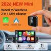 2in1 Wireless Adapter Universal Mini CarPlay Android Auto Dongle for Car Entertainment Smart Mini Car Adapter Plug and Play F