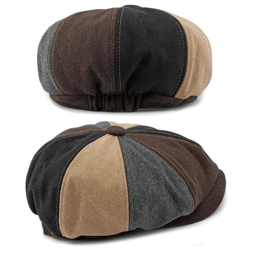 Autumn and winter woolen beret Elastic 55-60cm combo color hat